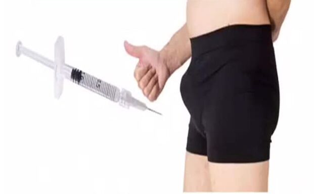 Injection into the penis