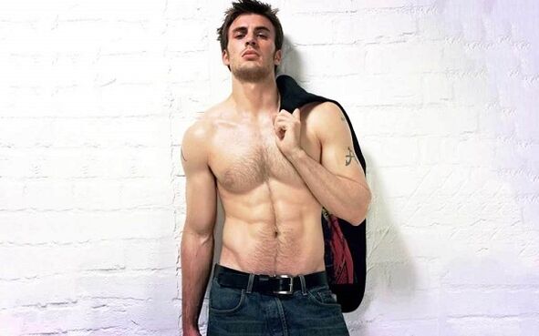 sexy man with enlarged penis